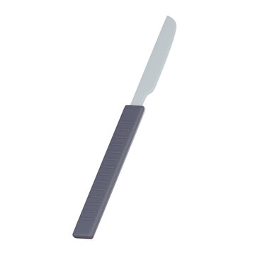 Surgical Stainless Steel Metal Scalpel 3D Icon for Medical and Healthcare Projects. 3D render