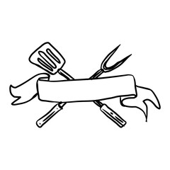 fire grill hand drawn