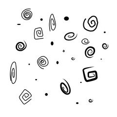 Hand Drawn Spiral Vector Illustration 