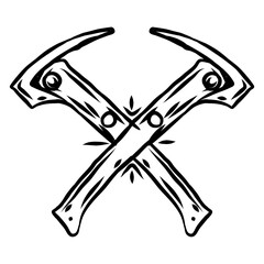 hammer crosses handdrawn