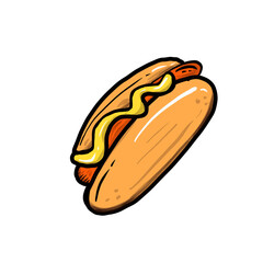 hotdog cartoon png ilustration