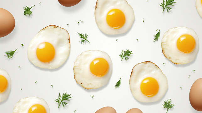 fried eggs on plate HD 8K wallpaper Stock Photographic Image 