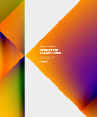 Gradient triangles vector abstract background