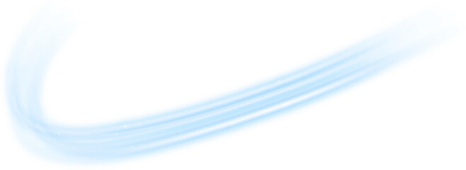 glowing blue neon line effect on transparent background
