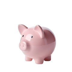 Pink piggy bank on a transparent background. Saving money, blackheads. png file