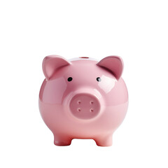 Pink piggy bank on a transparent background. Saving money, blackheads. png file
