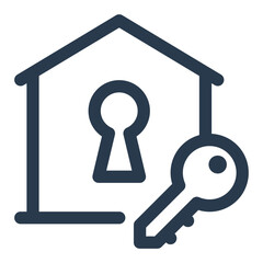 Key for House in Real Estate Icon