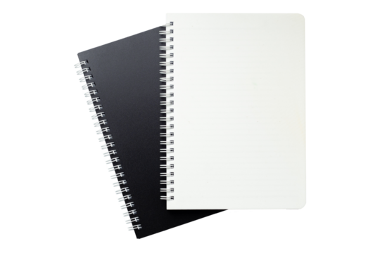 School notebook on PNG background, include with shadows