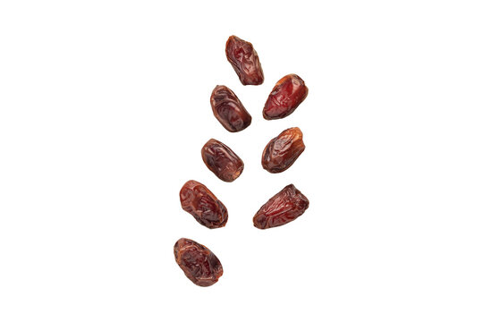 Dried dates fruits on transparent background. PNG format
