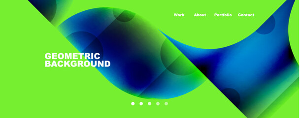 Metallic shiny fluid colors with geometric elements. Geometric abstract background for Wallpaper, Banner, Background, Card, Book Illustration, landing page