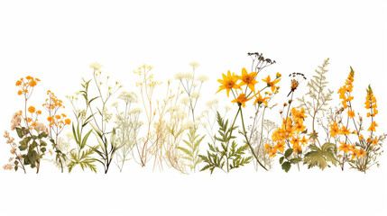 Fototapeta premium flowers in grass HD 8K wallpaper Stock Photographic Image 
