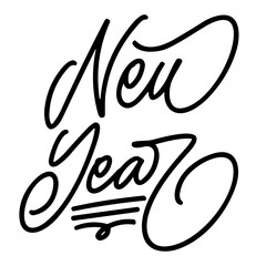 new year quotes vector lettering. typography. Motivational quote. Calligraphy postcard poster graphic design lettering element. Hand written sign