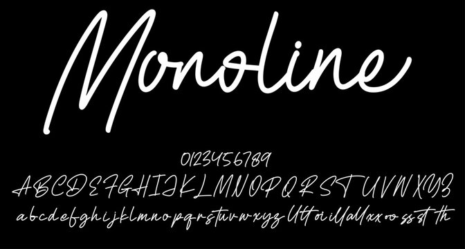 font signature monoline vector lettering. typography. Motivational quote. Calligraphy postcard poster graphic design lettering element. Handwritten sign