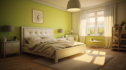interior of bedroom with bed