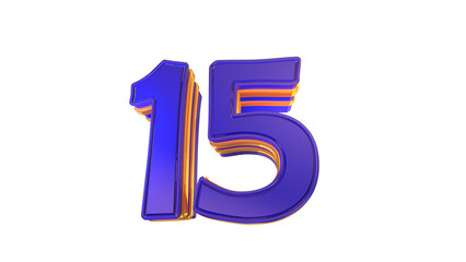 Creative 3d number 15