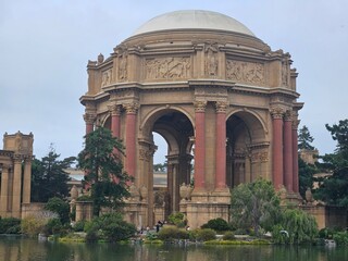 Palace of Fine Arts, a monumental structure located in the Marina District of San Francisco ...