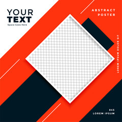 abstract social media promotional frame template with image space