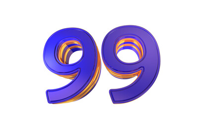 Creative 3d number 99