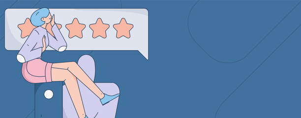 Virtual characters social communication concept business flat vector hand drawn illustration
