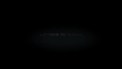 Letters to santa 3D title metal text on black alpha channel background - Powered by Adobe