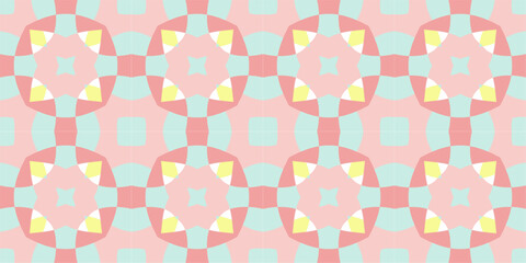 Seamless pattern with pink hearts