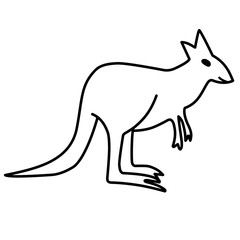 kangaroo line icon © metdi