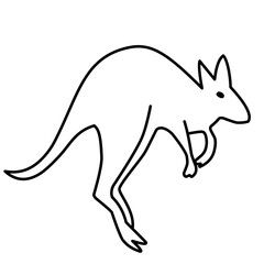 kangaroo line icon © metdi
