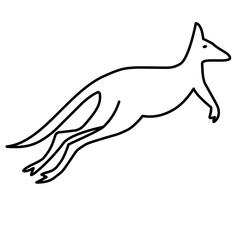 kangaroo line icon © metdi