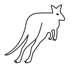 kangaroo line icon © metdi