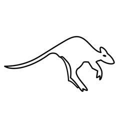Obraz na płótnie Canvas kangaroo line icon