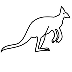 kangaroo line icon © metdi