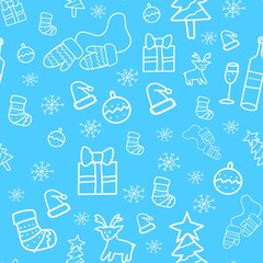 Seamless pattern with doodle