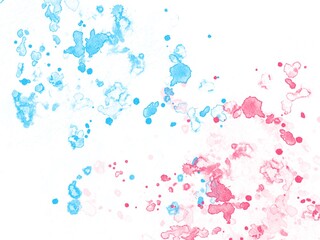 Pink and blue splashes