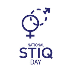 Vector illustration on the theme of National sexually transmitted infection day (STIQ) observed each year during January.banner, Holiday, poster, card and background design.