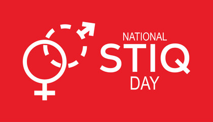 Vector illustration on the theme of National sexually transmitted infection day (STIQ) observed each year during January.banner, Holiday, poster, card and background design.