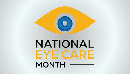 Vector illustration on the theme of National Eye Care Month observed each year during January.banner, Holiday, poster, card and background design.