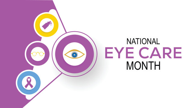 Vector illustration on the theme of National Eye Care Month observed each year during January.banner, Holiday, poster, card and background design.