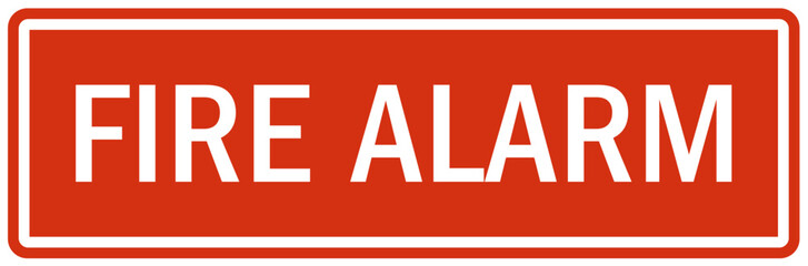 Fire alarm sign and labels