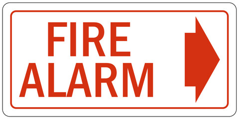 Fire alarm sign and labels
