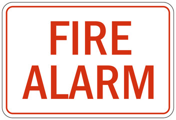 Fototapeta premium Fire alarm sign and labels