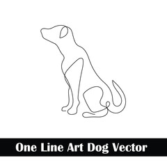 One Line Art Dog Vector Creative Concept: Elegance in Simplicity 