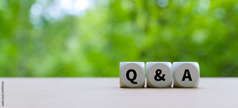 Poster white letter block with 