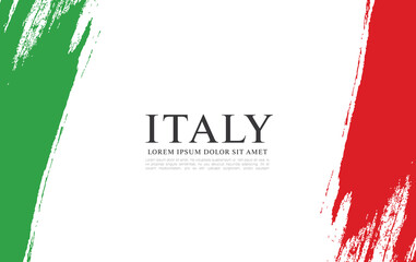 Flag of Italy vector illustration - obrazy, fototapety, plakaty