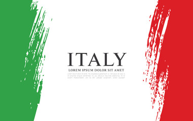 Flag of Italy vector illustration - obrazy, fototapety, plakaty