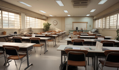 Fototapeta na wymiar classroom interior