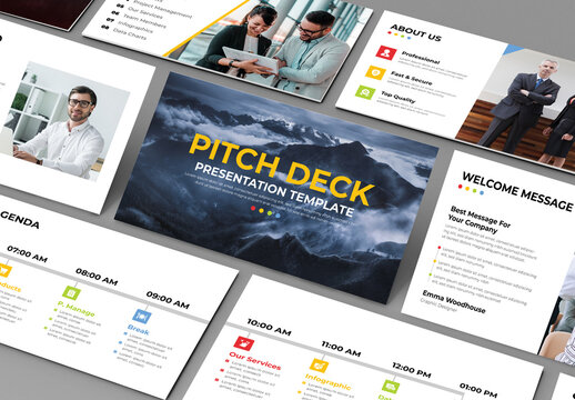 Pitch Deck Presentation Template Layout