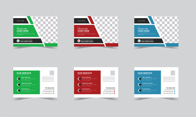 Free vector professional corporate business postcard