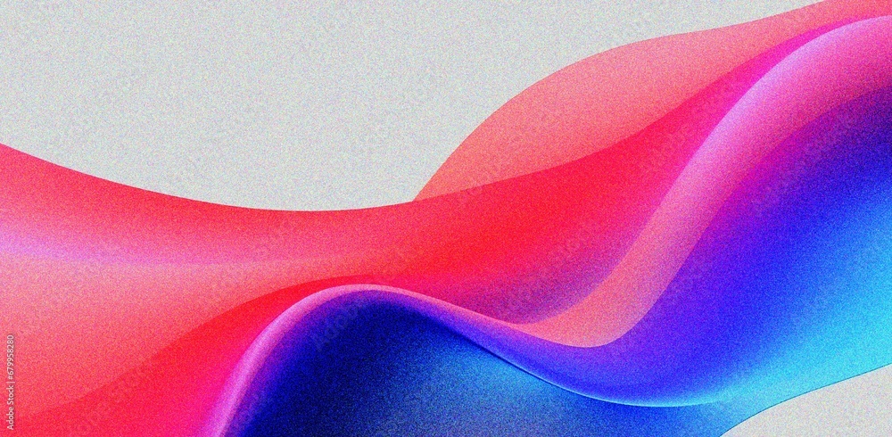 Canvas Prints abstract pink and blue fluid wave modern background with grain and noise texture for header poster b