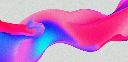 abstract pink and blue fluid wave modern background with grain and noise texture for header poster banner backdrop