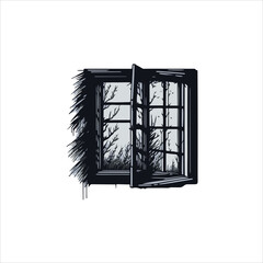 vector image of window